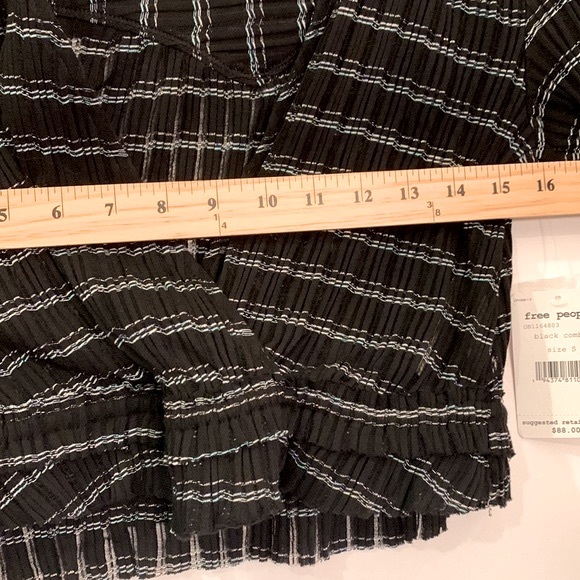 Free People Girlfriend top black combo size small - Picture 8 of 12